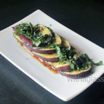 Grilled Aubergine in Ponzu, Miso and Sesame Sauce